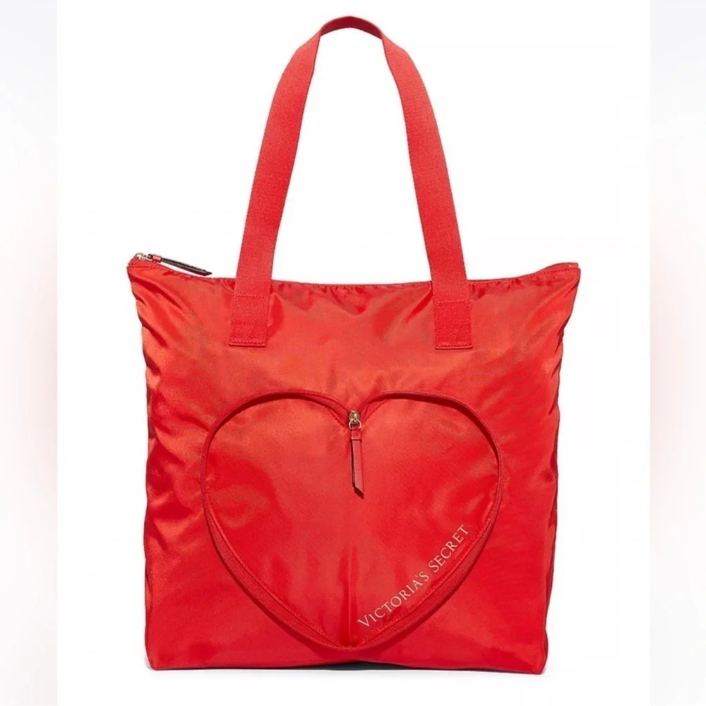 NWT Victoria’s Secret Red Heart Tote Bag Packable Tote